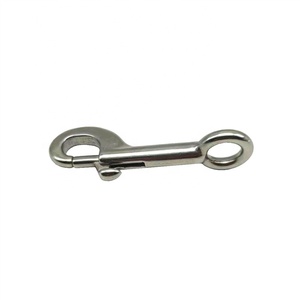 Mosquetón de gancho de resorte <span class=keywords><strong>fijo</strong></span> de extremo redondo de acero inoxidable 316 de 93mm - Product Image 2