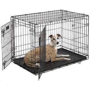 Cajón para perros de alambre soldado reforzado plegable grande y duradero, perrera para exteriores, seguro para mascotas, acero metálico con tipo de madera tratada térmicamente - Product Image 3