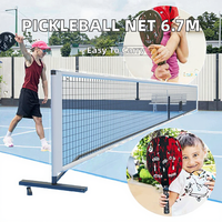 Poteau de filet de pickleball Heibo PB-22-2 professionnel personnalisé de haute qualité, portable, pour entraînement extérieur, en fibre de carbone 18K et polyester