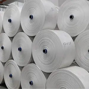 Rouleau de tissu tubulaire uni tissé en PP 100% tissu PP pour sacs jumbo tissu enduit en vente d'usine en rouleau