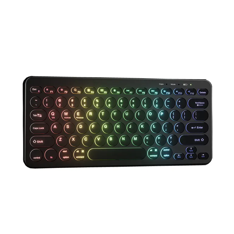 Bwbl Thời Trang Có Thể Sạc Lại Ánh Sáng Backlit Không Dây Bluetooth Xách Tay Mini Bàn Phím Cho Máy Tính Bảng Máy Tính Xách Tay Máy Tính Sử Dụng