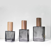 Flacons de parfum à bille en verre carré de luxe 10ml/15ml/30ml, flacons de recharge d'huile essentielle de qualité industrielle supérieure
