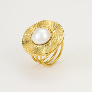 Anillo para Pañuelo de Acero Inoxidable Pequeño Unisex Shelly Classic Wedding, Chapado en Oro de 18K, Textura Martillada, Hebilla Convertible para Pañuelo - Product Image 6