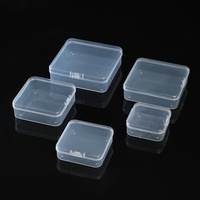 Boîte carrée en plastique PP translucide, petite boîte de rangement pour bijoux, bracelets, lunettes, emballage translucide
