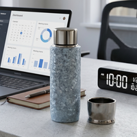 Thermos en titane pur à isolation sous vide, 12H chaud, 24H froid, bouteille d'eau portable de voyage avec boîte cadeau