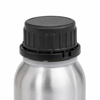 Bouteille en aluminium poli de 250 ml avec bouchon de sécurité noir de 55 mm de diamètre, emballage de qualité supérieure pour huiles essentielles et parfums