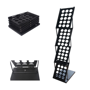 Vente directe d'usine Porte-brochures <span class=keywords><strong>en</strong></span> fer noir Léger 4,2 kg Facile à déplacer Étagère d'exposition avec option de logo personnalisé - Product Image 3
