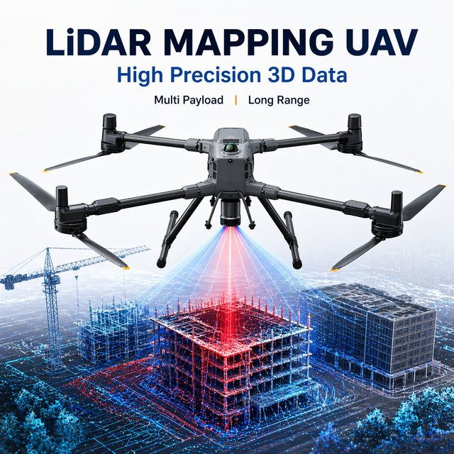 Matrice 400 LiDAR Drone 6kg Payload Long Endurance Industrial UAV High Precision 3D Mapping Survey Applications 40km