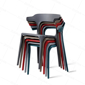 ZUOAN Polypropylene Colorful Outdoor Garden Sillas Modern Stackable Pp Restaurant Cafe Dining Chairs Nordic Plastic Chair