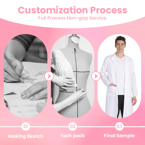 Vêtements médicaux en gros, détail de poche et coupe professionnelle, blouse de laboratoire pour adulte, costume pour les fêtes à thème scientifique - Product Image 2