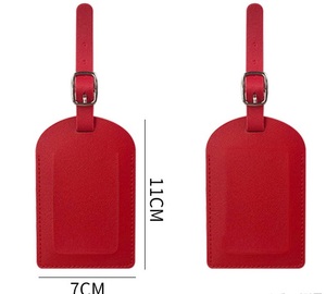 Custom Named Baggage Tags Pu Leather Plane Hotel Tag Privacy Luggage <b>Labels</b> for Travel Bag - Product Image 2