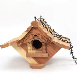 Outside <strong>Squirrel</strong> <strong>Proof</strong> Cage Feeder Hanging Cedar Wooden <strong>Bird</strong> House for Outside - Product Image 1