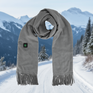 Electric <b>Heated</b> Scarf Unisex USB Warm <b>Neck</b> <b>Wrap</b> 3 Modes Soft Grey Winter Outdoor Cycling Accessory - Product Image 2