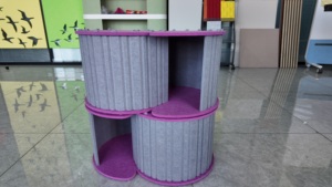 Cama para Gatos de Fibra de Poliéster para Todas las Estaciones, Venta Directa de Fábrica, Cama Cerrada y Confortable para Gatos, <span class=keywords><strong>Perros</strong></span> Pequeños, Casa para Mascotas Resistente, Venta al Por Mayor - Product Image 2
