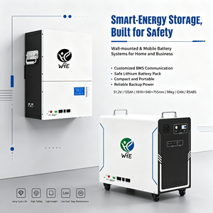 Batterie lithium LiFePO4 murale hybride/hors réseau 51,2 V 280 Ah 14,3 kWh avec BMS pour stockage d'énergie solaire domestique et alimentation de secours UPS WHE - Product Image 3