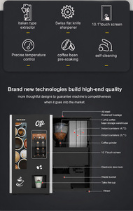 Wholesale Desktop <b>Fully</b> <b>Automatic</b> Small Vending <b>Machine</b> for <b>Coffee</b> Coin Operated Card Payment Touch Screen for Business - Product Image 3