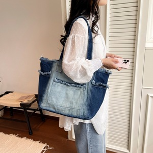 Bolso Tote Retro Estilo Japonés, Primavera-Verano 2026, Nuevo Bolso de Mano de Mezclilla con Cierre, Tamaño Grande, Informal, Bolso de Hombro de Mezclilla - Product Image 4