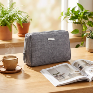 Bolsa de Maquillaje Impermeable Personalizada al por Mayor para Mujer, Bolsa Cosmética con Cierre, Organizador de Viaje, Proveedor Indio - Product Image 6
