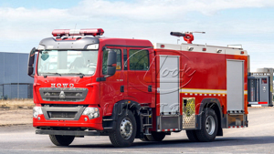 Camion de pompiers HOWO 4x2 de taille moyenne 8000L, Ventes en gros de camions de pompiers, Fabricant de camions de pompiers - Product Image 5
