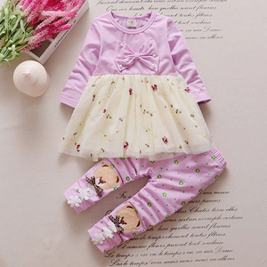 Conjunto de Ropa de Moda al por Mayor para Niñas, Vestido Tutú y Leggings - Product Image 2