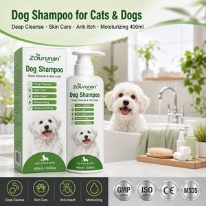 Shampoo pour chien Zourunan 400ml, nettoyage en profondeur, anti-démangeaisons, hydratant, <span class=keywords><strong>savon</strong></span> naturel pour <span class=keywords><strong>le</strong></span> bain des animaux de compagnie, pour chats et chiens, soin du pelage, OEM, vente en gros - Product Image 1