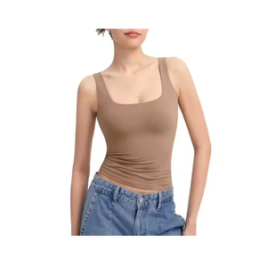 Women's 100% Export Quality Tank-<b>Top</b> Summer <b>Sleeveless</b> Cozy-Wear Knitted Fabric All-Day Comfort Wholesale Price in Bangladesh - Product Image 6