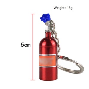 Novedad Mini botella de Gas nitrógeno llavero elegante aleación coche llavero ligero Sistema de óxido <span class=keywords><strong>nitroso</strong></span> regalo - Product Image 5