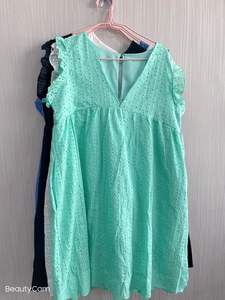 2024 Shopify vendita calda abiti estivi <span class=keywords><strong>da</strong></span> <span class=keywords><strong>donna</strong></span> con Shorts tinta unita manica a <span class=keywords><strong>farfalla</strong></span> scollo a V Mini abito Yunexpress - Product Image 6