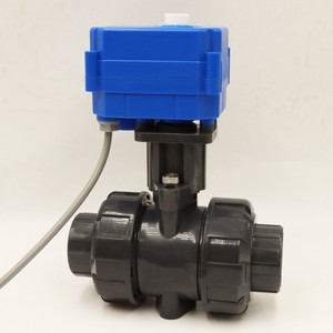 Válvula de Bola Eléctrica Miniatura de Plástico UPVC DN25 con Accesorio Manual y Eléctrico, Estructura de Ángulo de Mariposa para Agua y Gas - Product Image 3