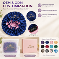 Bonnet de nuit en satin personnalisé, grande taille, réversible, double couche, élastique réglable, pour femmes, soin des cheveux, bonnet de nuit