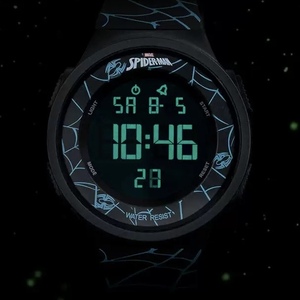 Montre de sport numérique Spiderman avec affichage lumineux LED, alarme, étanche, pour homme, de la marque originale Disney <span class=keywords><strong>Marvel</strong></span> Avenger Comic - Product Image 1