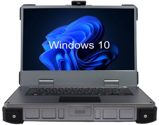 15.6 Inch Industrial Upward Portable LCD Laptop Intel Celeron/I3/I5/I7 CPU Rugged with AI-alloy Chassis Stock Available