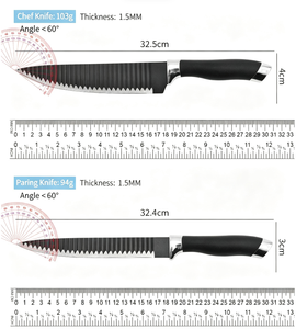 Factory Direct Supply, Large Stock 7pcs Kitchen <b>Knife</b> <b>Set</b> Non‑Stick Wave Blade Cutlery Kit Fast Delivery for Bulk Orders - Product Image 6