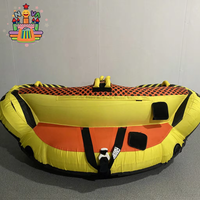 Bouée gonflable PVC pour 3 personnes, tractable par bateau, avec corde, capacité jusqu'à 200 kg