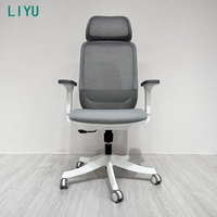 Chaise de bureau ergonomique contemporaine LIYU en maille, dossier haut avec soutien lombaire, pivotante, pour usage scolaire, personnel et cadres