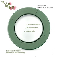 YiLiang résine couronne mousse florale bloc de ponçage anneau en mousse florale pour noël remise des diplômes mariage pâques fleur guirlande décoration