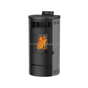 NB-PR 9KW Écologique Style Moderne Rond Poêle Autoportant Cheminée Intérieure avec WIFI Télécommande Biomasse <span class=keywords><strong>Bois</strong></span> Pellet - Product Image 3
