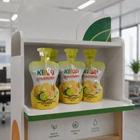 Sachets en plastique personnalisés pour boissons liquides avec paille, pour machine de remplissage de jus en aluminium, pochettes verticales à bec verseur