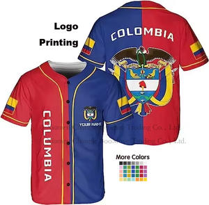 <span class=keywords><strong>Camiseta</strong></span> de hombre de malla vintage personalizable OEM, <span class=keywords><strong>camiseta</strong></span> amarilla de fútbol y béisbol de <span class=keywords><strong>Colombia</strong></span> con logotipo bordado y sublimación - Product Image 1