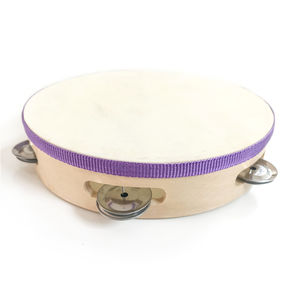 Achat direct en Chine Jouet pour enfants Instrument éducatif musical 8 pouces Tambour à main Cloche <span class=keywords><strong>Tambourin</strong></span> à percussion en bois - Product Image 3