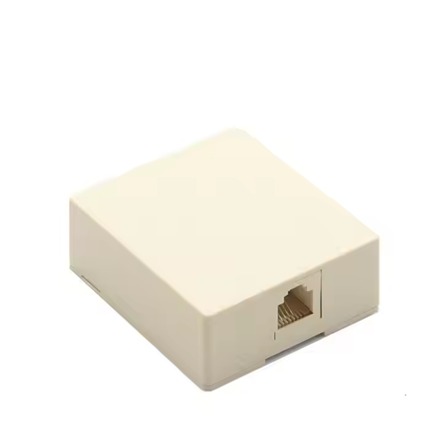 Single-Hole RJ11 Telephone Junction Box with 6P4C Splitter Surface Telephone Distribution Box with Screw Adhesive