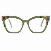 RESDA RSD8062 Monture optique en acétate laminé de haute qualité, lunettes faites à la main, lunettes de créateur haut de gamme, lunettes à pois colorés