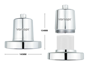 Filtro de Ducha Vortopt de 5 Etapas con Vitamina C, Alto Flujo, Acero Inoxidable Resistente, para Uso en Exteriores y Automóviles, Cabezal de Ducha Fijo Tipo Spa - Product Image 5