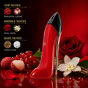 GOOD GIRL Eau de Parfum para Mujer, Botella de Perfume con Tacón de Aguja Rojo, Fragancia Floral Frutal de Larga Duración - Product Image 4