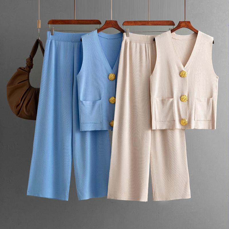 Blubelle Summer Casual Solid Button Woven