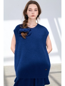 100% Pure Cashmere Sleeveless Vest Women Oversized Crew Neck <strong>Longline</strong> Knitwear Elegant Warm Winter Layering Pullover <strong>Jumper</strong> Top - Product Image 1