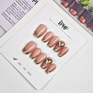 Uñas Postizas al por Mayor con Logotipo Personalizado, Uñas Postizas de Plástico Largas de Cobertura Completa para Uñas de los Dedos, de Larga Duración, 10 Piezas - Product Image 1