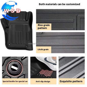 Alfombrillas antideslizantes de TPE para coche WSD para <span class=keywords><strong>Land</strong></span> <span class=keywords><strong>Cruiser</strong></span> LC71 / LC76 / LC79 2023 + alfombrilla <span class=keywords><strong>interior</strong></span> impermeable para maletero trasero insípido - Product Image 3