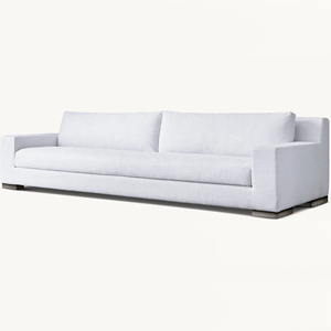 High End Luxury Minimalism Living Room Indoor Comfortable Couch White Wide Arm Chair SofasHandmade wooden furniture - Product Image 4