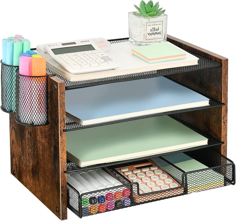 Workspace Desk Storage Rack Office Supplies